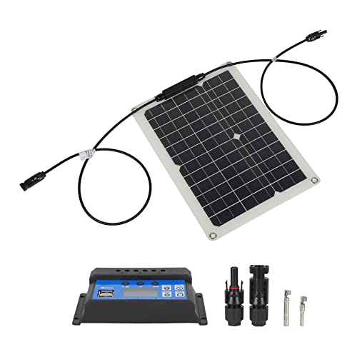 Ftvogue 15w 18v solarna ćelijska ploča monokristalni solarni panel solarni panel regulator punjenja za Auto čamac[solarni +20A kontroler], solarne ploče