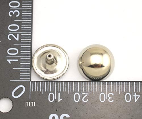 Wuuycoky Silvery dvostruka kapa gljiva za zakovice metalni nosač 15 mm i pošta 8 mm pakovanje od 40