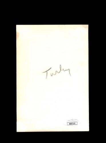 Bob Turley JSA COA potpisao je vintage 4x6 1950-ih Yankees originalni fotoagragram fotografija - autogramirane MLB fotografije