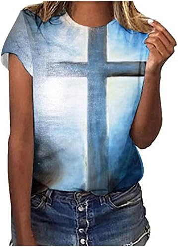 Ženska odjeća kratki rukav posada vrat pamuk grafički Srednjovjekovna bluza majica ljetna