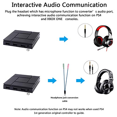 Pxn tastature i miša Adapter Converter za PS3 / PS4/Xbox One / Nintendo Switch, sa 3.5 mm priključak za slušalice,