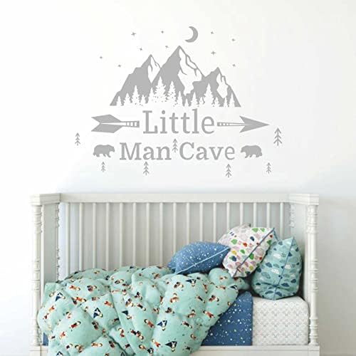 Vinilne naljepnice za pećinske planine Little Man, pejzaž sa naljepnicama za životinje, naljepnice za zvijezde planinskog mjeseca za jaslice,dekor za djecu A9