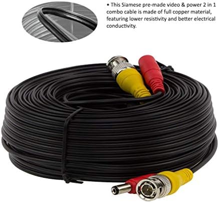 InstallCCTV 100ft BNC video kabl za napajanje, BNC produžni žičani kabel sa konektorima Sve u jednom premjesečnom