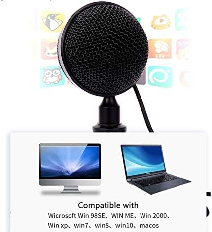 Gfdfd metalni USB kondenzator mikrofon za snimanje za Laptop MAC ili Windows, Prenos Uživo