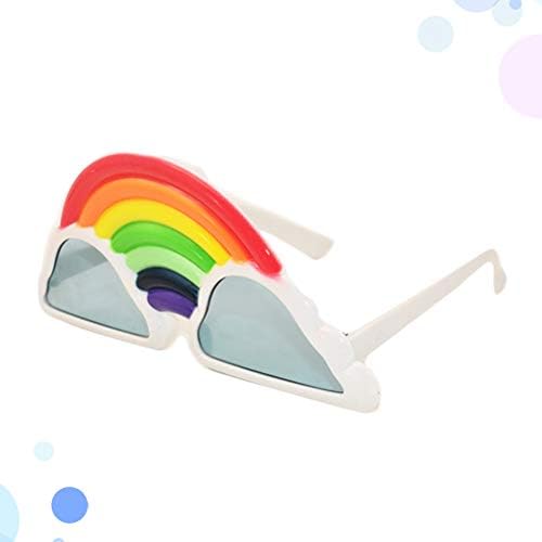 Dječje sunčane naočale 2pcs Rainbow Cloud naočale Plesne partne naočale Funny Cosplay naočale Party Dobavljači Dekor za vjenčanje Banket Proslava na skladištu Srce Sunčane naočale