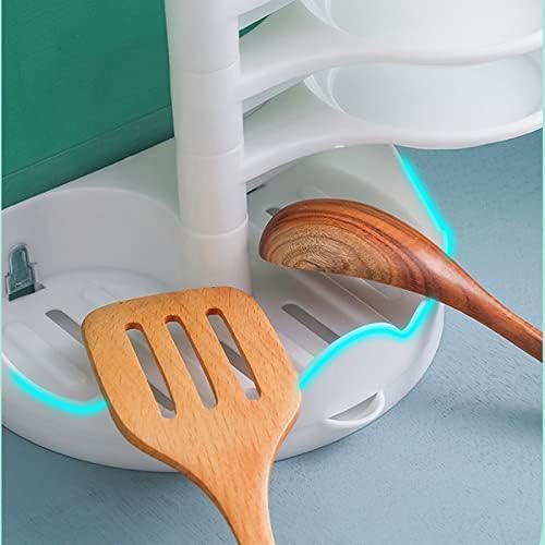 YFQHDD višeslojni rotirajući jelo stalak za uštedu prostora Plastična kuhinja Prep alat za