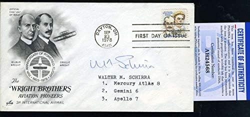 Wally Schirra PSA DNK Coa ruka potpisana 1978 FDC keš NASA autogram