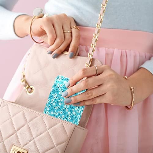Plava Mini cvjetna torbica za ruž za usne sa ogledalom za torbicu| kozmetička torbica sa ogledalom
