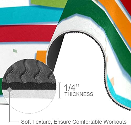 Siebzeh Colorful Premium Thick Yoga Mat Eco Friendly Rubber Health & amp; fitnes non Slip Mat za sve vrste