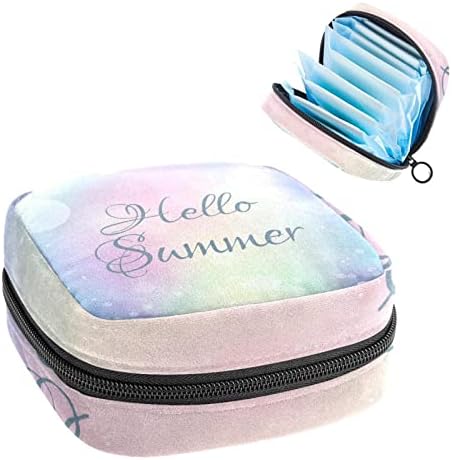 Torbica za menstruaciju, torba za menstruaciju, torba za odlaganje higijenskih uložaka, držač uložaka za menstruaciju, sanitarne torbe za ženske proizvode, zdravo ljetna tačka svjetla Rainbow Art