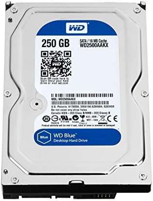 WD Blue 250GB Svakodnevni PC Desktop tvrdi disk: 3,5 inča, SATA 6 GB / S, 7200 o / min, 10MB keš memorije