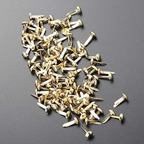 Doitool Brass Pričvršćivači 100pcs Mini Bradovi mali okrugli metalni željezni mesingani pričvršćivači pastelne