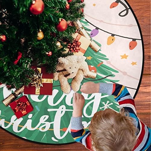 Visesunny Christen Tree Mat pozdrav Xmas kartica sa sretnom božićnom stablom stalka za podlozi