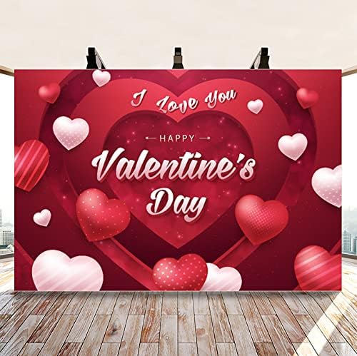 Chilfamy Valentines Day dekoracije, Volim te pozadina Banner za Valentine potrepštine, veliki romantični
