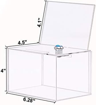 Donacijska kutija sa bravom, akrilnom glasačkom kutijom, kutija za glasovanje, kutija za ulaz,