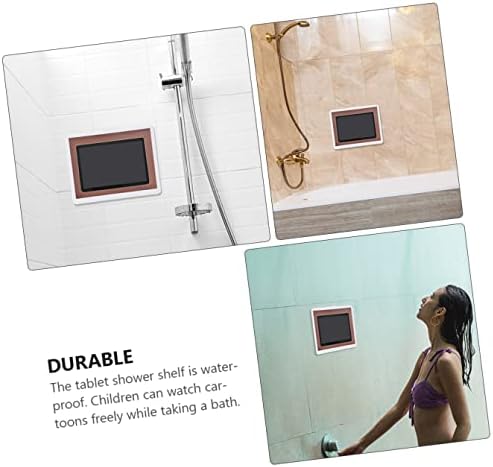 Solustre 3pcs tablet za zaštitu štitnika za kupanje spremnik Podesivo kupatilo za maglu za magla za okretni kuhinjski zid za mobilni nosač nosača bijeli tuš