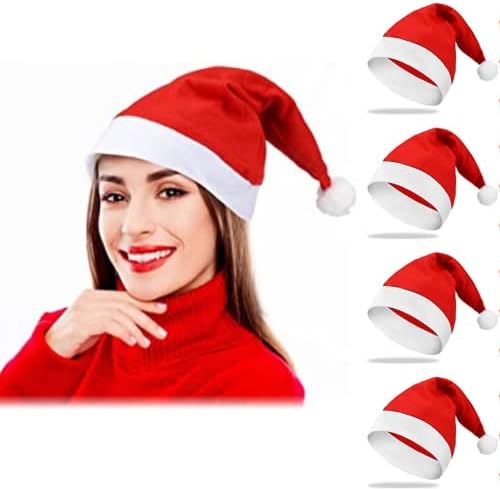 Propsicle topla flisa Santa Claus kapa Božićni šešir slatka crvena Santa poklon šešir Božić Party Prop dodatna oprema Kostimi besplatne veličine pakovanje od 4