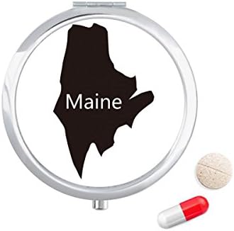 Maine America SAD mapa Outline kutija za pilule džepna kutija za skladištenje lijekova kontejner