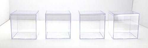 Clear plastična kutija Cube - 4 kvadrat x 4 visok - 8 komada po paketu