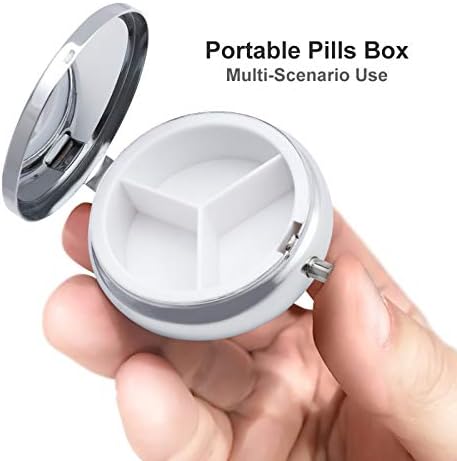Kutija za pilule Božićna pahuljica okrugla futrola za lijekove prenosiva kutija za pilule vitaminski kontejner