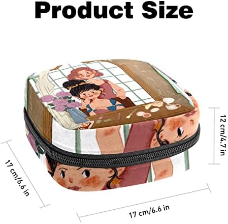 ORYUEKAN torba za odlaganje higijenskih uložaka, Prijenosna menstrualna torba za žene za djevojčice torbica za menstrualne čašice, lijepe djevojke crtani film