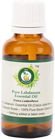 Labdanum eterično ulje / Cistus Ladaniferus / Labdanum ulje / za aromaterapiju | Nerazrijeđeno / čisto prirodno | destilirana para / terapeutska klasa / 5ml / 0.169 oz od R V Essential