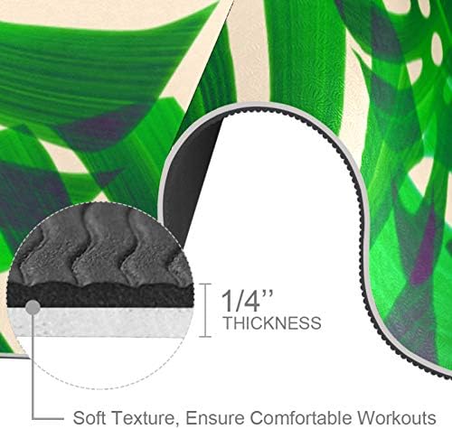 Siebzeh tropical Palm Pattern Premium Thick Yoga Mat Eco Friendly Rubber Health & amp; fitnes Non Slip