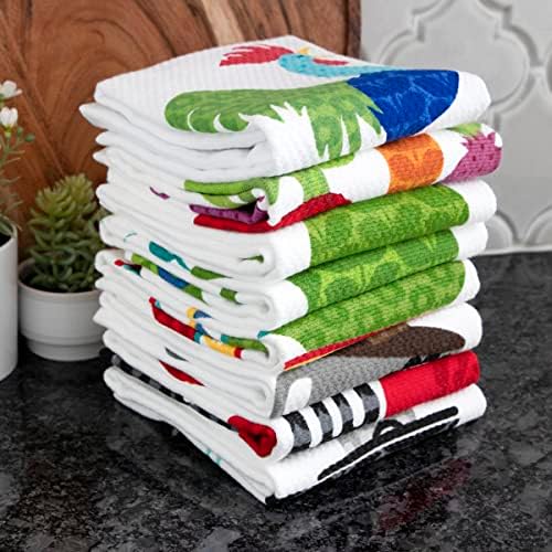 T-FAL Textiles 62459 2-pakovanje šalice za kavu Print dvostrukim tkanim tkanim pamučnim kuhinjskim