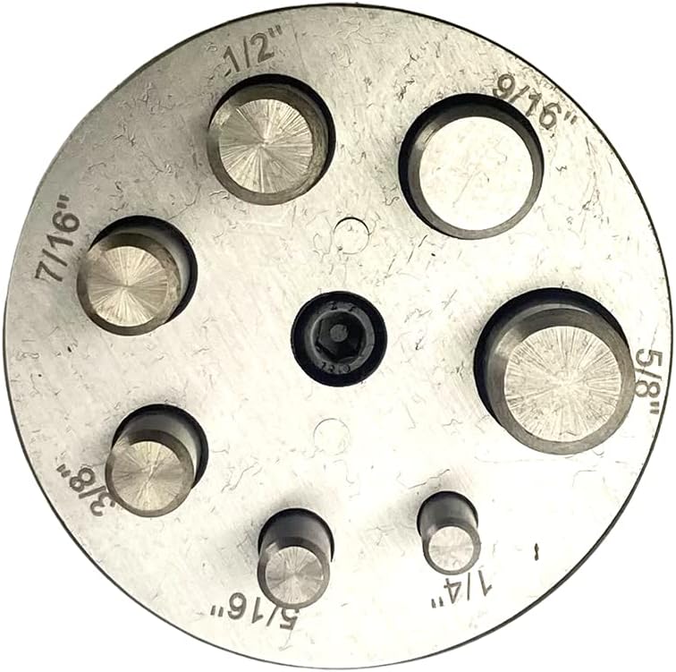 Čarobnjak za klupe 7 komada kružnog rezača diskova | Kružni dizajn W / Drvena kutija za pohranu | Uključuje okrugle veze za bušenje 1/4 do 5/8 | Teški očvrsnu čelik | Sječe do 18 mjerača | Izvrsno za obradu metala