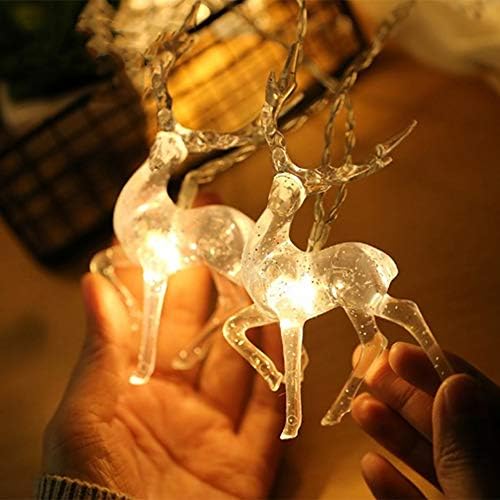 Yajun Reindeer LED žičana lampa prozor 3d jelenski zatvoreni kamin dekoracija sobe dekor praznična