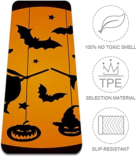 Siebzeh Happy Halloween Premium Thick Yoga Mat Eco Friendly Rubber Health & amp; fitnes non Slip Mat za sve vrste
