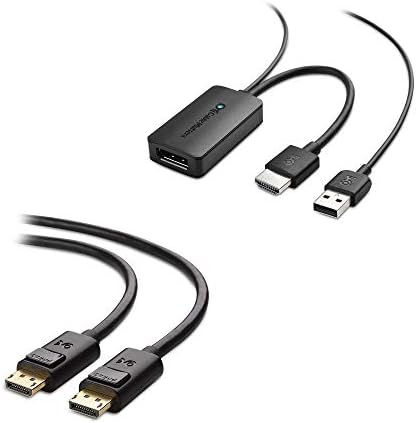 Kabel je HDMI za DisplayPort adapter sa 4K Podrška za rezoluciju video zapisa i DisplayPort za DisplayPort kabel 6 stopa