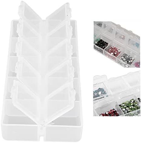 Ymiko Grid Organizator kutija, bijela plastika 10 spremnik za pohranu odjeljka za nakit minđuše Alat za