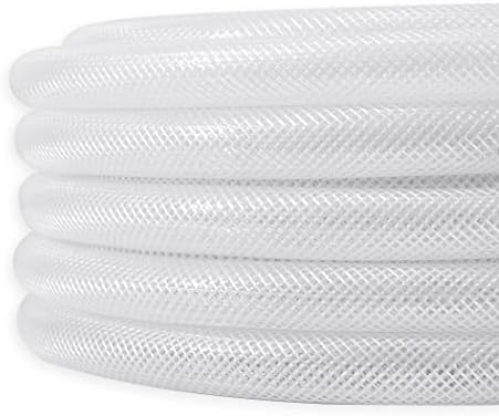 DAVCO 3/8 ID × 10 ft Clear pletenica plastična vinilna cijevi fleksibilni visoki pritisak ojačani PVC crevo