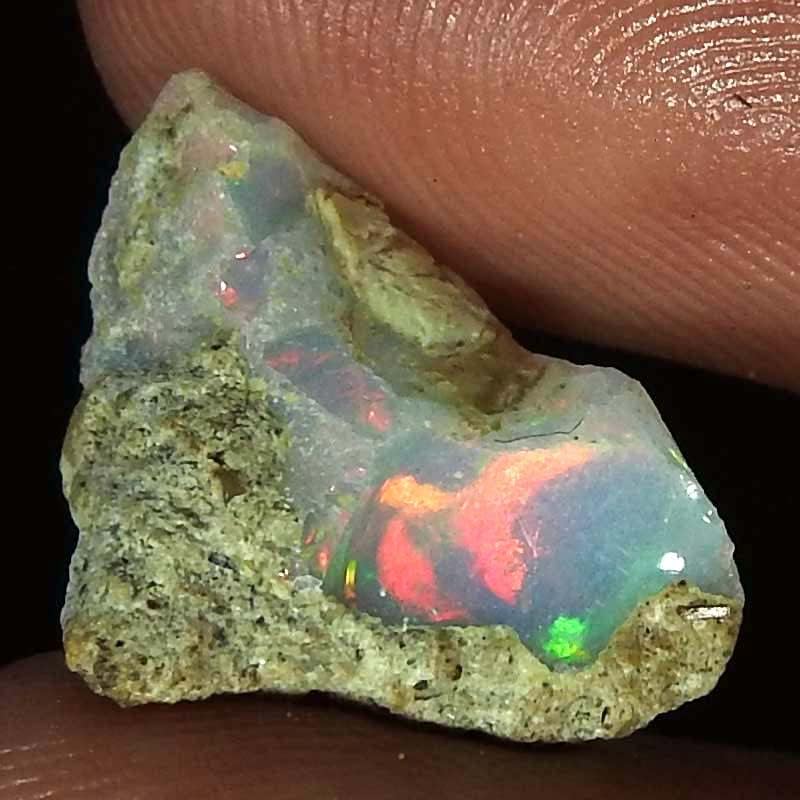 Jewelgemscraft ™ 03.40CTS. Ultra vatra sirovi opal kamen, prirodni grubi, kristali dragog kamenja, etiopska opal