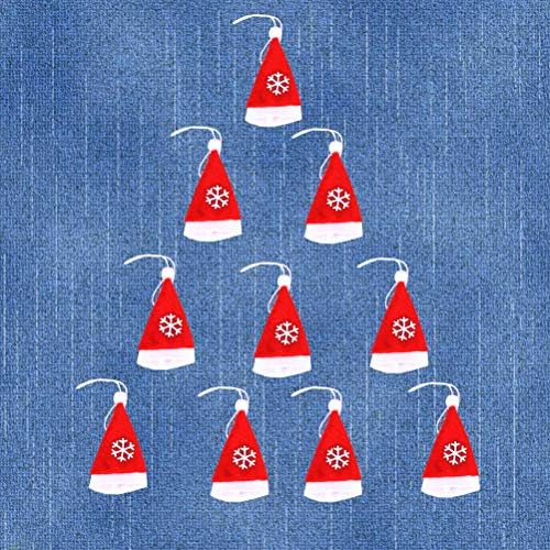 BESPORTBLE 10pcs Božić rezač i viljuške torbe Mini Santa šešir u obliku posuđa Cover Silverware Holder Wine Bottle Bag poklon Bag Božić dekoracije