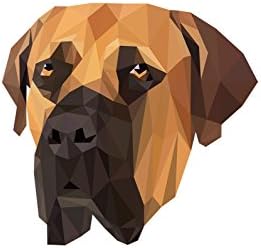 Boerboel, nadgrobna keramička ploča sa likom psa, geometrijska