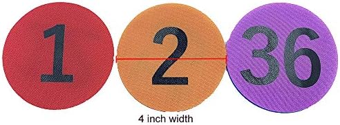 Šarena kuka i loop učionica tepih točkica sjedeći markeri za učionicu za predškolsku učionicu, socijalnu distancu i liniju čekanja, 4 inčni)