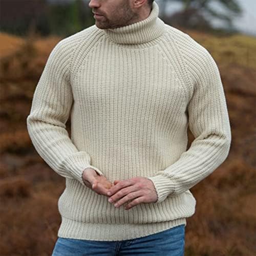Muški džemper kabelski plemen džemper 2023 Ležerne turtleneck tanki top gornji dugi rukav toplinski pulover