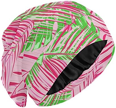Sjemenska kapa za spavanje šešir za spavanje Bonnet Beanies Tropske lišće za žene za kosu za kosu noćni