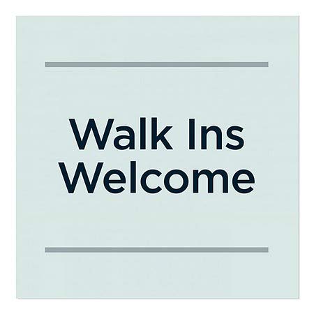 CGSignLab |& # 34; Walk Ins Welcome-Osnovni Teal & # 34; Clear Window Cling | 16 x16& # 34;