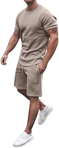 Muške staze 2 komada odijelo za kratke majice kratkih rukava i kratke hlače Sportski setovi Slim Fit