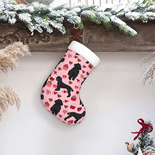 Aabstbfm Pink pudles psi Božićne čarape Kamin Viseći čarape za obitelj Božić Dekoracija Odmorske sezone Dekor za zabavu