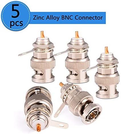 Lysee Plug & Connectors - 5pcs Cink Legura BNC muški koaksijalni priključak kabela set adapter Prenos