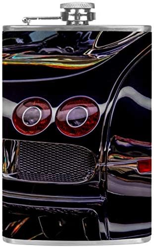 Tikvica za tečnost od nerđajućeg čelika nepropusna sa lijevkom 7.7 Oz kožna navlaka odlična ideja za poklon tikvica-Bling Cool Car