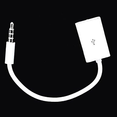 12V USB žensko do 3,5 mm utikač automobila Audio MP3 kabel 15cm