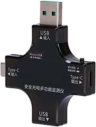 Evtscan USB tester za struju PD mjerač kapaciteta baterije Digitalni ekran Multimetar TRENUTNO DETEKTOR