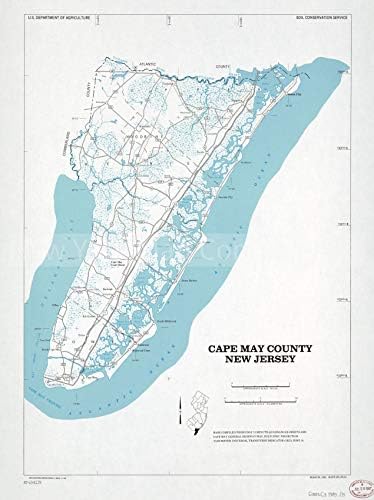 Beskonačne fotografije 1985 mapa / Cape May County, New Jersey / Cape May County / Cape May County N. J|New