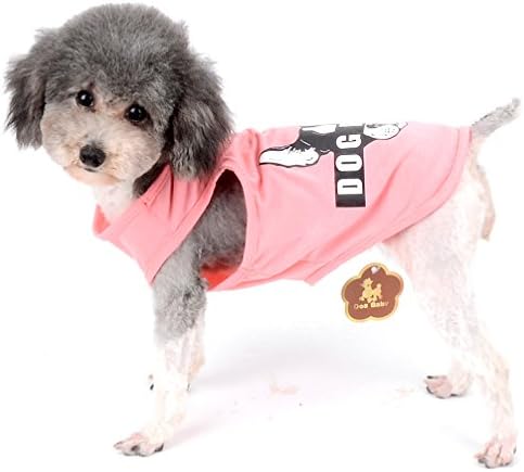 Ranphy ljetni prsluk za malog psa / mačke doggie tiskanog pamuka mekana majica štene ružičaste veličine