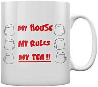 Grindstore moja kuća moja pravila moj čaj !! Čaj i šolja za kafu bijeli